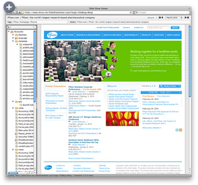 Iterasi's SiteViewer helps you browse through your archived websites