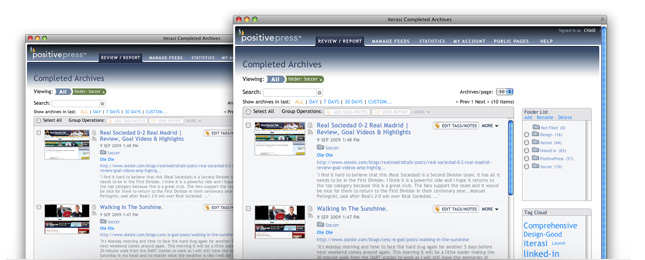 PositivePress Media Monitoring Screenshots